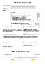 Paraugs 'Vacation Application', 1.