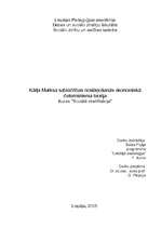 Referāts 'Kārļa Marksa sabiedrības noslāņošanās ekonomiskā determinisma teorija', 1.
