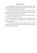 Konspekts 'Health Care in Latvia', 1.