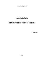 Konspekts 'Henrijs Faijols', 1.