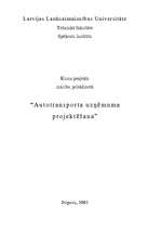 Referāts 'Autotransporta uzņēmuma projektēšana', 1.