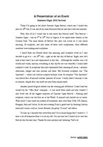 Eseja 'A Presentation of an Event', 1.