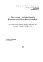 Eseja 'Viduslaiku filosofijas avoti: Aurēlija Augustīna loma viduslaiku filosofijas mod', 1.