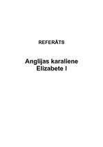 Referāts 'Anglijas karaliene Elizabete I', 1.