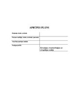 Prakses atskaite 'Aprūpes plāns. Ķirurģijas, traumatoloģijas un ortopēdijas nodaļa. Pediatrija', 1.