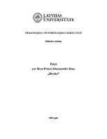 Eseja 'Eseja par Rona Frikes dokumentālo filmu "Baraka"', 1.