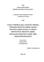Konspekts 'Naudas vērtība laikā', 1.