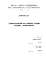 Diplomdarbs 'Pagaidu aizsardzības pret vardarbību tiesiskais regulējums Latvijas Republikā', 1.