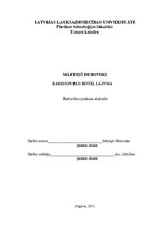 Prakses atskaite 'Restorānu prakse viesnīcā "Radisson Blu Hotel Latvija"', 1.