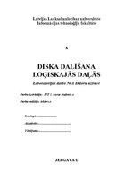 Konspekts 'Diska dalīšana loģiskajās daļās', 1.