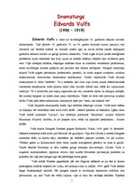 Referāts 'Dramaturga, rakstnieka Edvarda Vulfa biogrāfija un literārā daiļrade', 1.