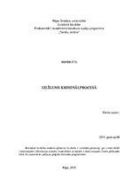 Referāts 'Izlīgums kriminālprocesā', 1.