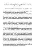 Eseja 'Latvijas Republikas proklamēšana - nejaušība vai vēsturiska likumsakarība', 1.