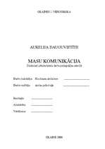 Referāts 'Masu komunikācija', 1.