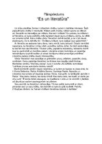 Eseja 'Pārspriedums "Es un literatūra"', 1.
