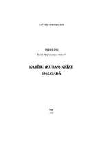 Referāts 'Karību (Kubas) krīze 1962.gadā', 1.