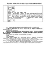 Konspekts 'Kultūras piederības un identitātes jēdzienu skaidrojums', 3.