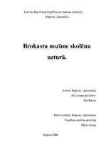 Referāts 'Brokastu nozīme skolēnu uzturā', 1.