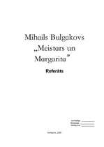 Referāts 'A.Bulgakovs "Meistars un Margarita"', 1.