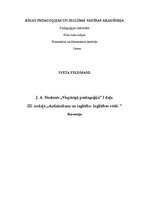 Eseja 'Recenzija par J.A.Studenta grāmatas "Vispārīgā paidagoģija" 1.daļas 3.nodaļu', 1.