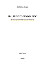 Biznesa plāns 'Biznesa plāns. SIA "Hummy gummy pen"', 1.