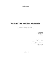 Referāts 'Vārāmais sāls pārtikas produktos', 1.