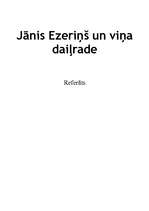 Referāts 'Jānis Ezeriņš un viņa daiļrade', 1.