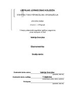 Prakses atskaite 'Ekonometrika', 1.
