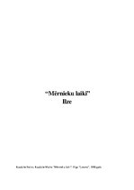 Konspekts '"Mērnieku laiki", Ilze', 1.