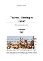 Eseja 'Tourism, Blessing or Curse?', 1.
