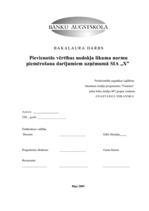 Diplomdarbs 'Pievienotās vērtības nodokļa likuma normu piemērošana darījumiem uzņēmumā SIA "X', 1.