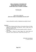 Konspekts 'Alternatrīvie mediji un tiešsaistes komunikāciju formas', 1.