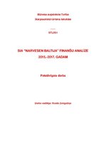 Referāts 'SIA "Narvesen Baltija" finanšu analīze 2015.-2017.gadam', 1.