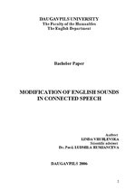 Diplomdarbs 'Modification of English Sounds in Connected Speech', 2.