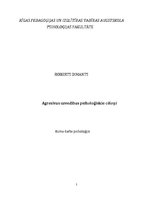 Referāts 'Agresīvas uzvedības psiholoģiskie cēloņi', 1.