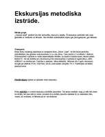 Konspekts 'Ekskursijas metodiska izstrāde', 1.
