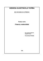 Konspekts 'Finanšu matemātika', 1.