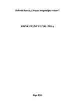 Referāts 'Konkurences politika', 1.