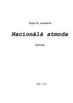 Referāts 'Nacionālā atmoda', 1.