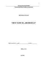 Biznesa plāns 'Biznesa plāns viesu namam "Bezdelīgas"', 1.