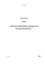 Referāts 'Policijas darbinieku saskarsme ar bezpajumtniekiem', 1.