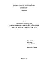 Referāts 'Cariskās Krievijas krimināltiesību un Latvijas Republikas 1933.gada sodu likuma ', 1.