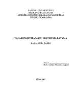 Diplomdarbs 'Tālākizglītība māsu skatījumā Latvijā', 1.