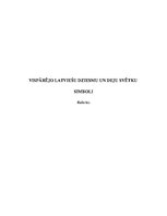 Referāts 'Vispārējo latviešu Dziesmu un deju svētku simboli', 1.