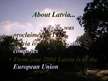 Prezentācija 'Latvia and Latvians', 2.