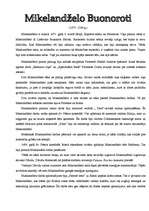 Konspekts 'Mikelandželo Buonarroti', 1.