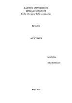 Referāts 'Acetons', 1.