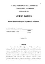 Referāts 'Kriminālprocesa izbeigšana ar prokurora nolēmumu', 1.