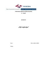 Referāts 'SQL injekcijas', 1.