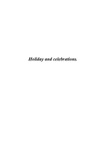 Eseja 'Holiday and Celebrations', 1.